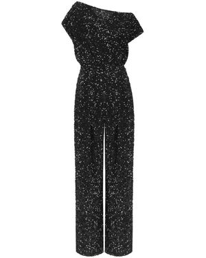 Elisabetta Franchi Jumpsuit With Sequins - Black