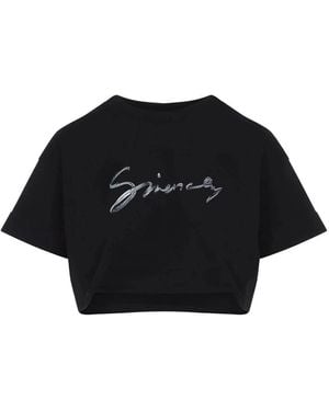 Givenchy Cropped Tee - Black
