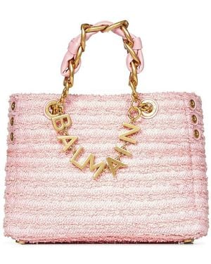 Balmain Small 1945 Soft Tote - Pink
