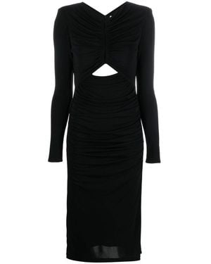Roland Mouret Draped Cut-Out Midi Tube Dress - Black