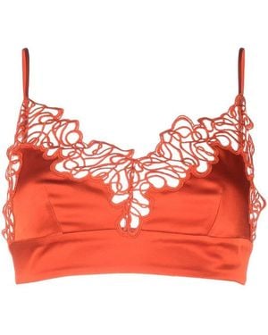 Stella McCartney Triangle Lace Bra - Red