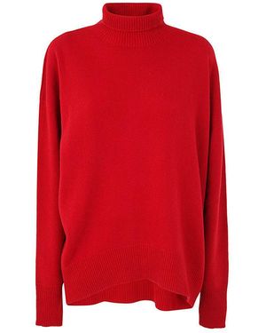 PHIILI No Sewing Turtleneck Pullover - Red