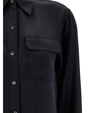 Equipment 'Signature' Shirt With Two Patch Pockets - Blue