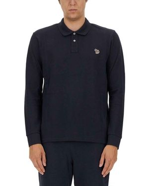 Paul Smith Polo With Patch - Blue