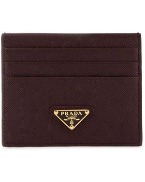 Prada Pastel Raffia Card Holder in Green | Lyst