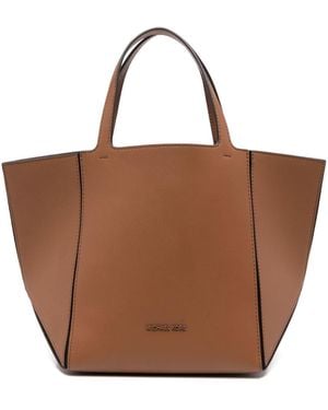 Michael Kors Calf Leather Tote Bag - Brown