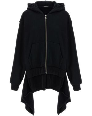 Undercover Two-Material Hoodie - Black