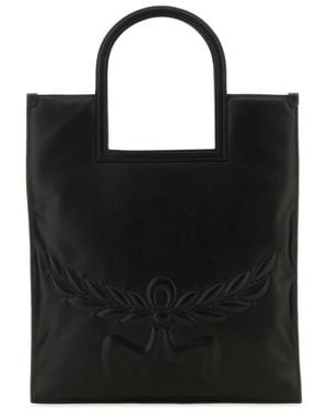 MCM Aren Leather Tote - Black