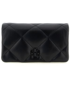 Tory Burch 'Kira Diamond Quilt' Wallet On Chain - Black
