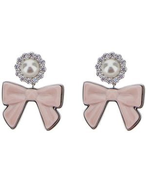 YVMIN X SHUSHU TONG Earings With Bow Detail And Rear Closure - Pink