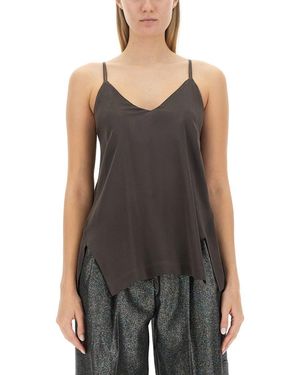 Alysi Silk Top - Black