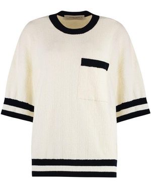 Golden Goose Lou Short Sleeve Sweater - White