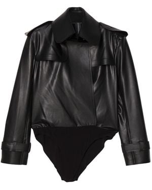 Norma Kamali Double Breasted Trench Body - Black