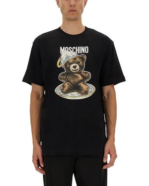 Moschino T-Shirt With Print - Black