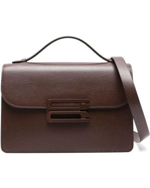 Victoria Beckham 'Dorian' Leather Shoulder Bag - Brown