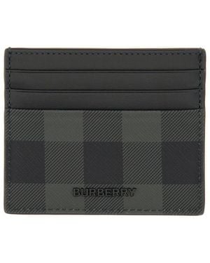 Burberry Card Holder With Logo - Black