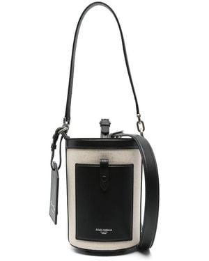 Dolce & Gabbana Canvas Messenger Bag - Black