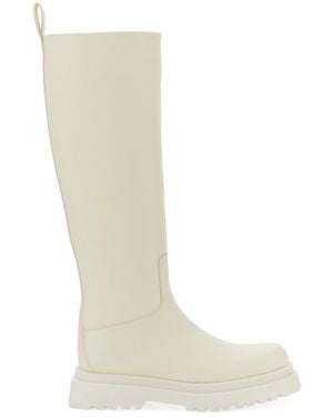 Liu Jo Knee-High Leather Boots - White