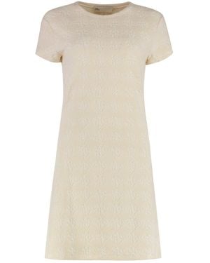 Tory Burch Terry Cotton-Blend Dress - Natural