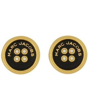 Marc Jacobs "Button Stud" Earrings - Black