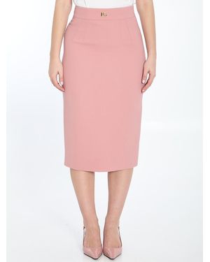 Dolce & Gabbana Midi Pencil Skirt - Pink