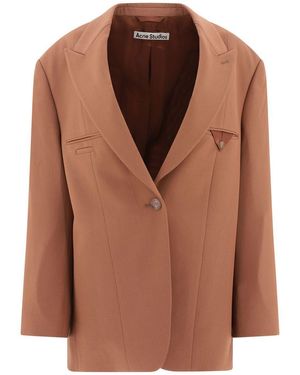 Acne Studios Single-Breasted Blazer - Brown
