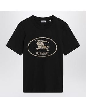 Tシャツ・カットソー Burberry Light Beige T-Shirt With Equestrian Knight Design 23888072_53942209_600.jpg