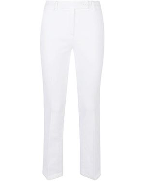 Via Masini 80 Cotton Straigh-Leg Pants - White