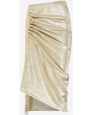 Rabanne Draped Midi Skirt - White