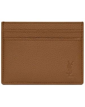 Saint Laurent Portacarte "Cassandre" - Brown
