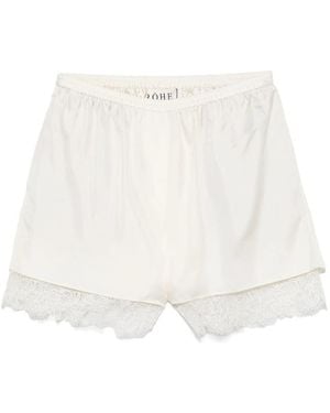 Rohe Lace Silk Shorts - White
