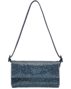 Benedetta Bruzziches Vittissima La Petite Crystal-Embellished Clutch Bag - Blue