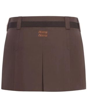 Miu Miu Gonne Panama - Brown
