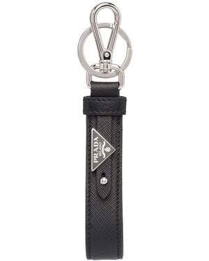 Prada Keychains With Logo - White