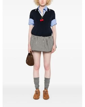 Miu Miu Gonne Vichy - Blue