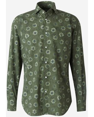 Vincenzo Di Ruggiero Floral Cotton Shirt - Green
