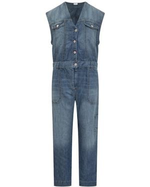 Pinko Tanzania Denim Jumpsuit - Blue