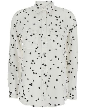 Equipment Shirt With All-Over Star Motif And Patch Pockets On The Chest - Gray