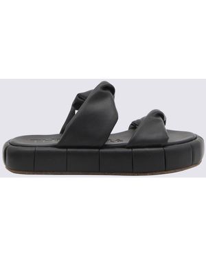 THEMOIRÈ Faux Leather Phenix Flats - Black