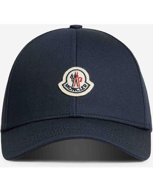 Moncler Cotton Baseball Cap - Blue