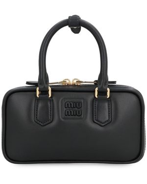 Miu Miu Arcadie Leather Mini Bag - Black