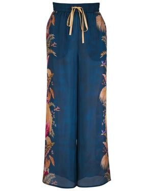 Zimmermann Ascension Relaxed Pant - Blue