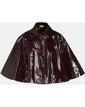 Chloé Dark Leather Capes - Brown