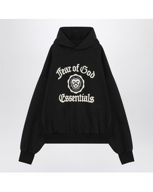 パーカー・フーディ FEAR OF GOD ESSENTIALS BLACK HOODIE WITH UNIVERSITY LOGO Fear Of God Hoodie With University Logo in Black for Men | Lyst