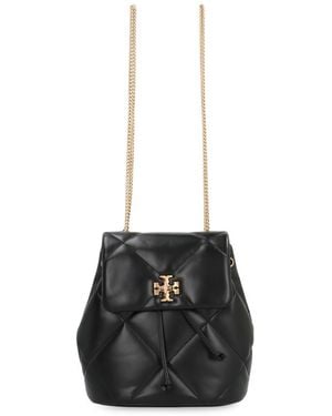 Tory Burch Mini Kira Diamond Quilt Leather Backpack - Black