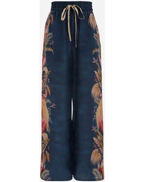 Zimmermann Ascension Wide Leg Pants - Blue