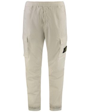 Stone Island Stretch Cotton Pants - Natural