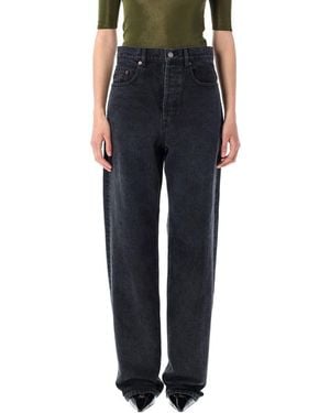 Saint Laurent Used Paris Denim Carrot-Fit Jeans - Black