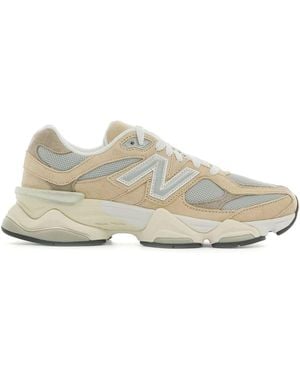 New Balance '9060' Sneaker With Side Logo And Chunky Sole - White