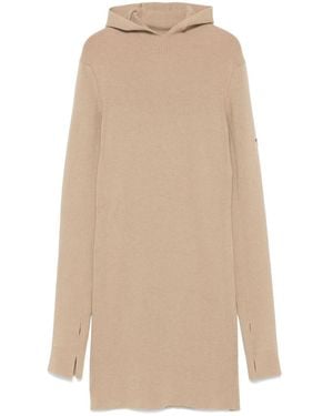 Fendi Short Fitted Dress With Hood - Natural